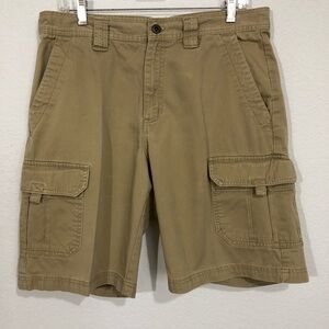 Columbia Vintage Tan Cargo Utility Cotton Khaki Shorts